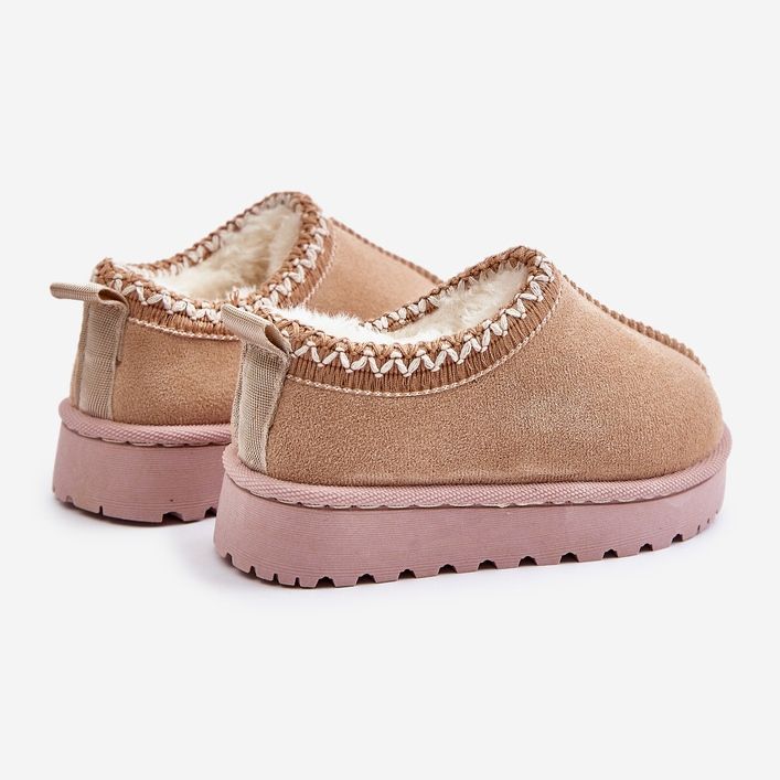 Doposci Da Bambino Con Plateau, Foderati In Pelliccia, Vilabria Beige 2