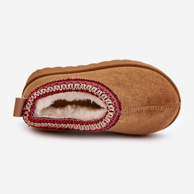 Doposci per bambini sulla piattaforma, imbottiti con pelliccia Camel Vilabria marrone 2