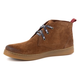 Scarpe da uomo in pelle Chukka KAMPOL 110/804 marrone 1