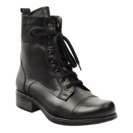 Stivali in pelle con cerniera Angello 2060 nero 1