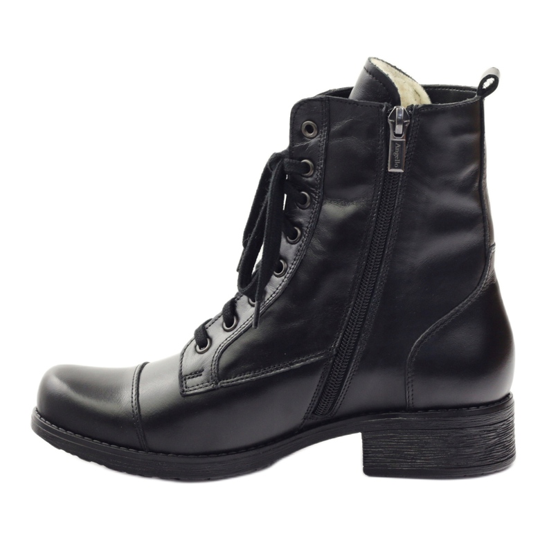 Stivali in pelle con cerniera Angello 2060 nero 2