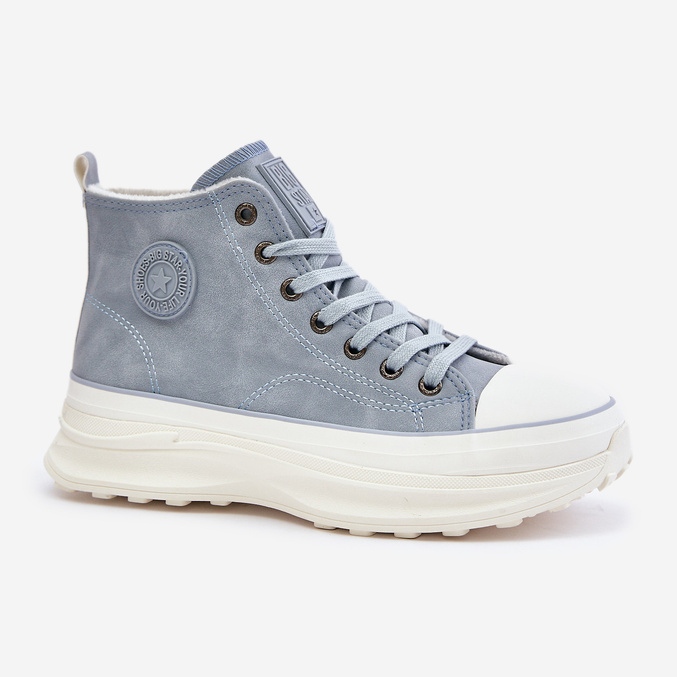 Scarpe da ginnastica isolate da donna sulla piattaforma Big Star OO274072 Blu 2