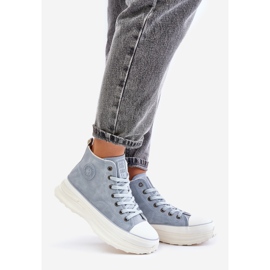 Scarpe da ginnastica isolate da donna sulla piattaforma Big Star OO274072 Blu 1