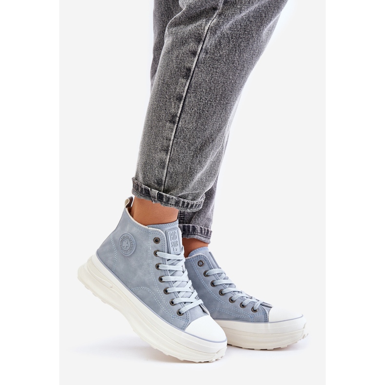 Scarpe da ginnastica isolate da donna sulla piattaforma Big Star OO274072 Blu 1