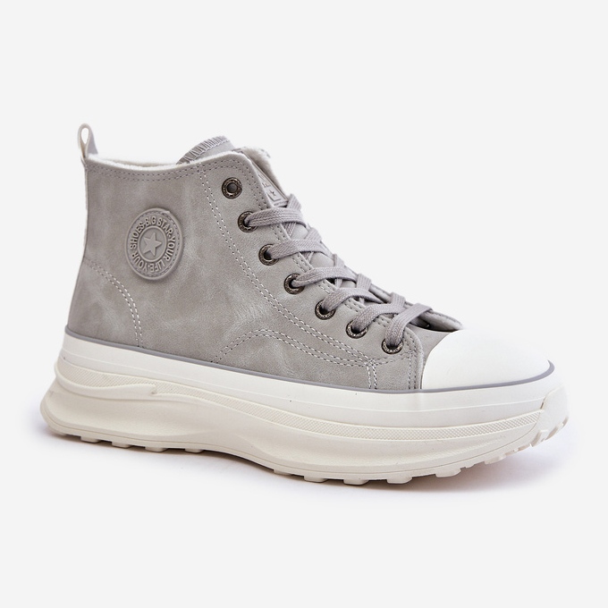 Scarpe da ginnastica isolate da donna sulla piattaforma Big Star OO274073 Grigio 2