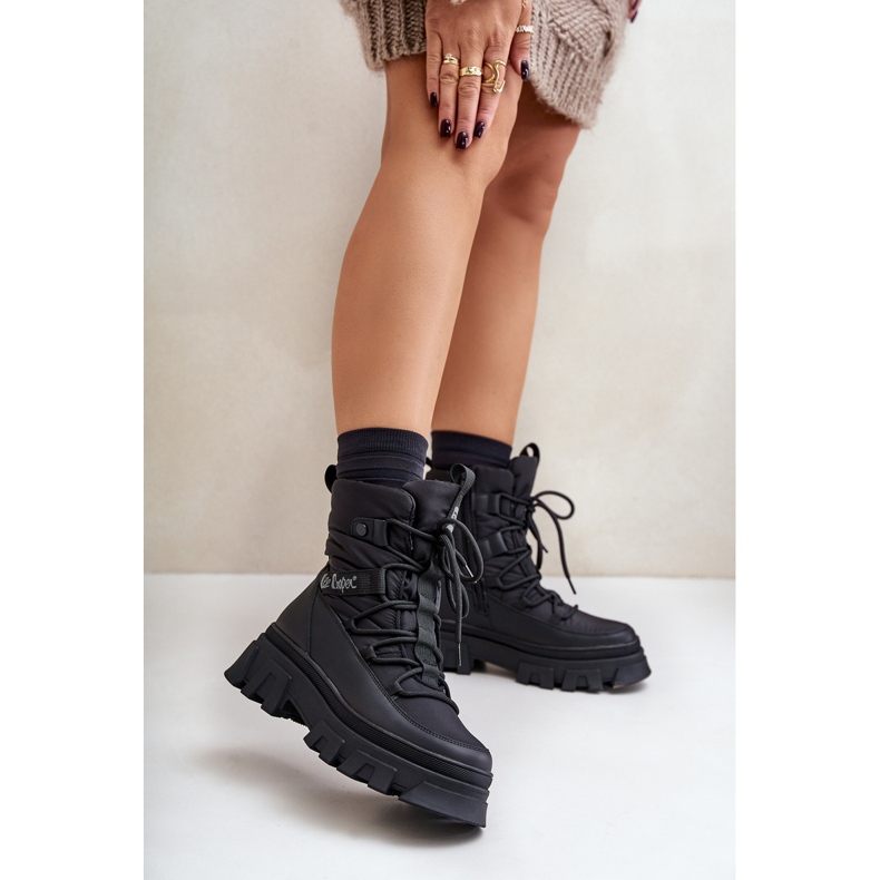 Stivali da neve con cerniera Lee Cooper da donna LCJ-24-47-3144 Neri nero 2