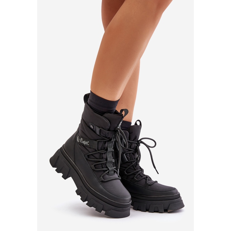 Stivali da neve con cerniera Lee Cooper da donna LCJ-24-47-3144 Neri nero 1