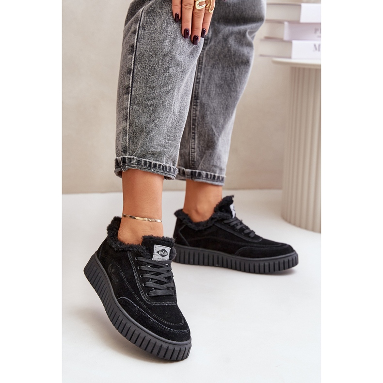 Sneakers da Donna in Pelle Foderata con Pelliccia Lee Cooper LCJ-24-01-2973 Nere nero 2