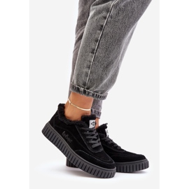 Sneakers da Donna in Pelle Foderata con Pelliccia Lee Cooper LCJ-24-01-2973 Nere nero 1