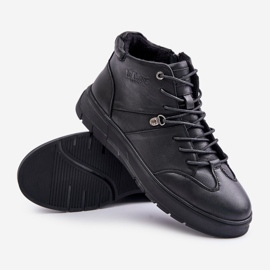 Stivaletti isolati in pelle Sneakers da uomo Lee Cooper LCJ-24-33-2913 Nero 2