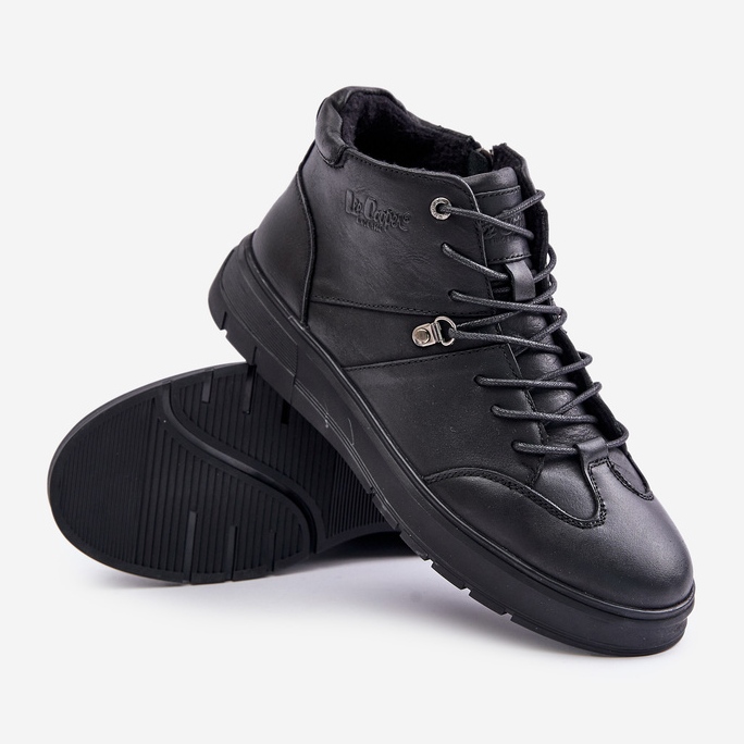 Stivaletti isolati in pelle Sneakers da uomo Lee Cooper LCJ-24-33-2913 Nero 2