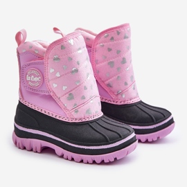 Stivali da neve con velcro per bambini Lee Cooper LCJ-24-44-2863K Rosa 1
