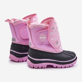 Stivali da neve con velcro per bambini Lee Cooper LCJ-24-44-2863K Rosa 2