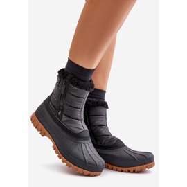 Stivali da neve da donna isolati con pelliccia, cerniera Lee Cooper LCJ-24-44-2866 Nero 1