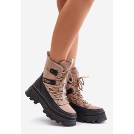 Stivali da neve da donna con cerniera Lee Cooper LCJ-24-47-3143 Beige 1
