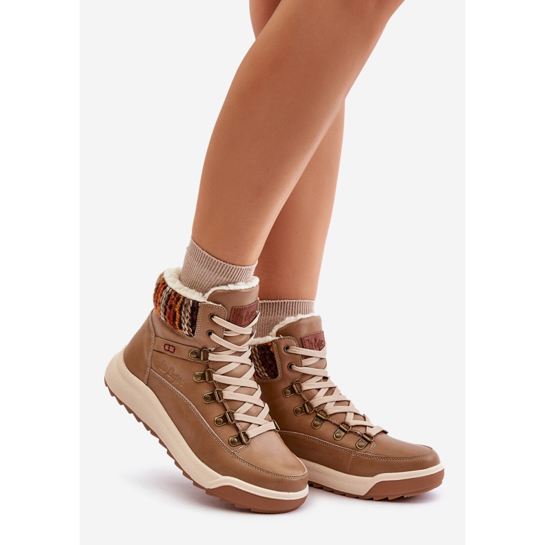 Stivali caldi da donna in pelle Lee Cooper LCJ-24-01-2985 Beige 1
