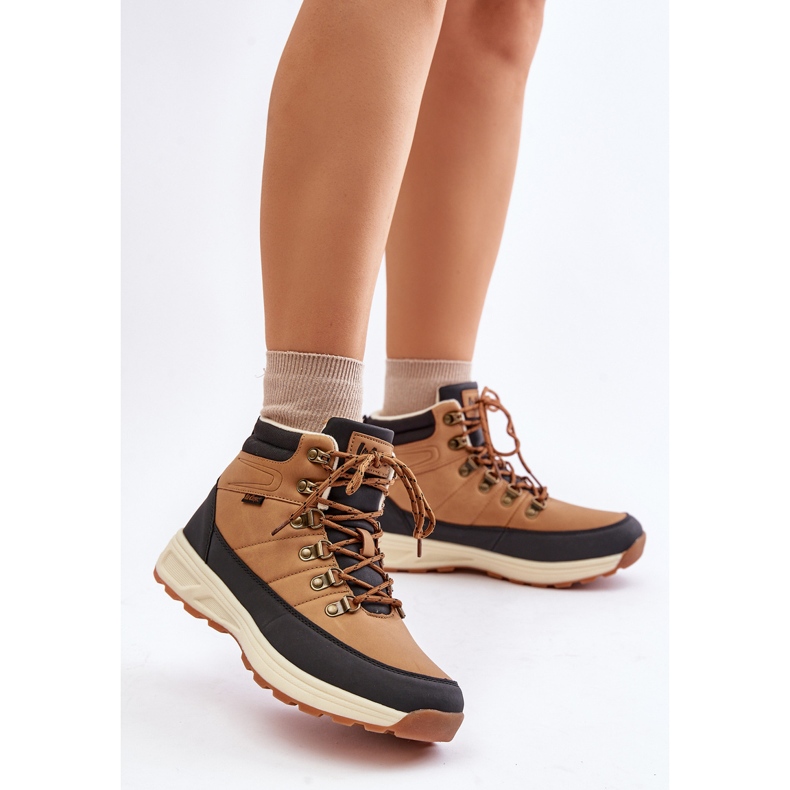 Scarponi da trekking isolanti da uomo Lee Cooper LCJ-24-03-3035M Marrone Cammello 2