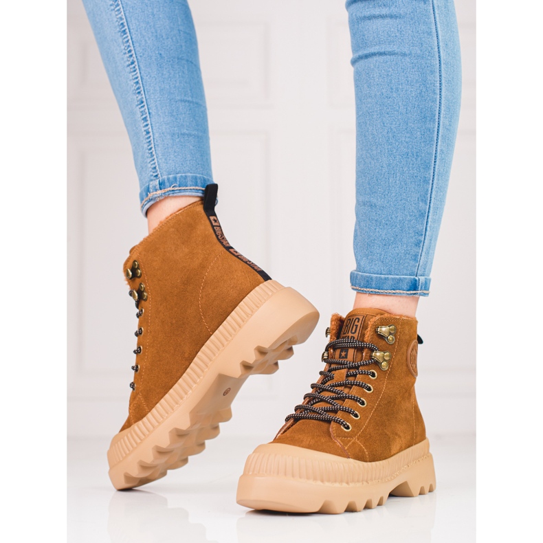 Scarpe da donna in vera pelle Big Star KK274520 marrone 1