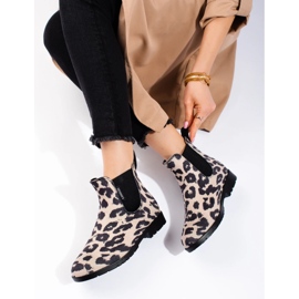 Stivali di gomma leopardati da donna T.Sokolski beige 1