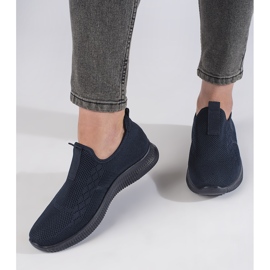 Scarpe sportive slip-on da donna di colore blu navy 2