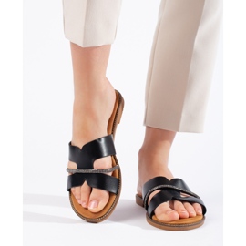 Eleganti infradito da donna nere nero 1