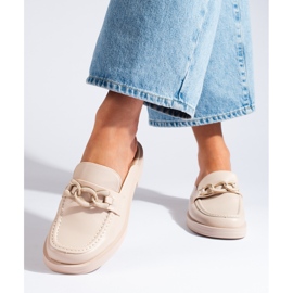 Infradito beige con plateau intero 2