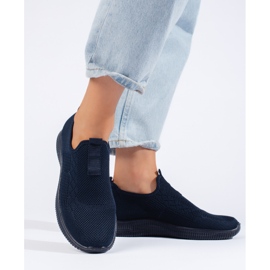 Scarpe sportive slip-on da donna di colore blu navy 2