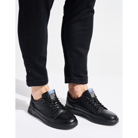 Scarpe stringate sportive da uomo nere nero 1