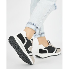 Scarpe sportive da donna nere e beige nero 1