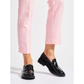 Mocassini in vernice nera nero 2