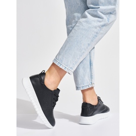 Scarpe nere traforate di Sergio Leone nero 1