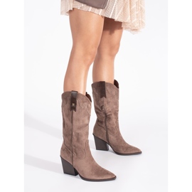 Seastar Stivali texani da donna in camoscio marrone 2