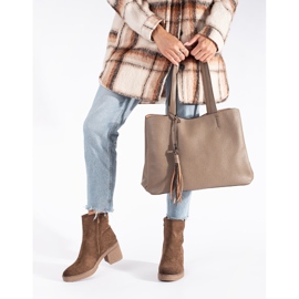 Stivaletti in camoscio marrone 1