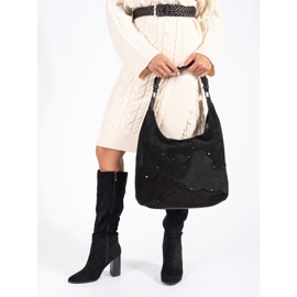 Stivali da donna in camoscio nero 1