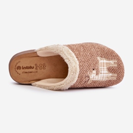 Ciabatte da Donna Con Renna e Pelliccia Inblu CT000034 Beige 2