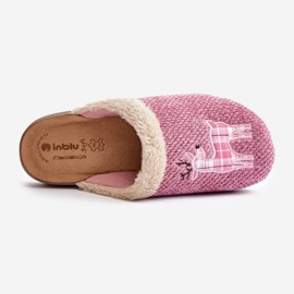 Ciabatte da Donna Con Renna e Pelliccia Inblu CT000034 Rosa 2