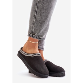 Scarpe comode da casa Ciabatte da donna con ricamo Inblu FX000021 Nero 1