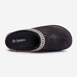 Scarpe comode da casa Ciabatte da donna con ricamo Inblu FX000021 Nero 2