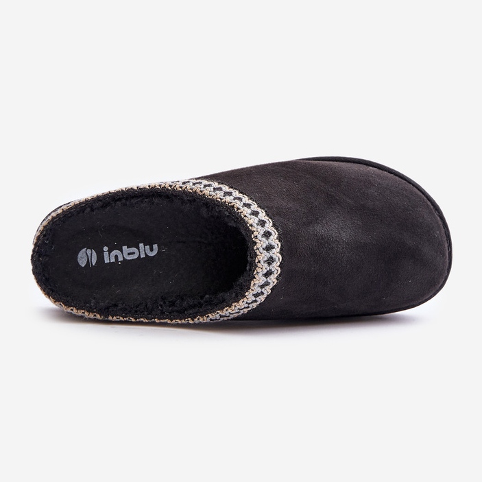 Scarpe comode da casa Ciabatte da donna con ricamo Inblu FX000021 Nero 2