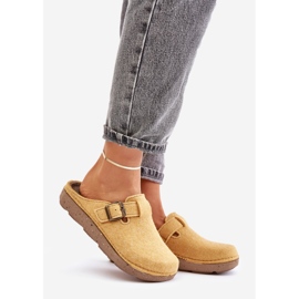 Comode Ciabatte da Donna Con Fibbia Inblu ED000019 Giallo 1