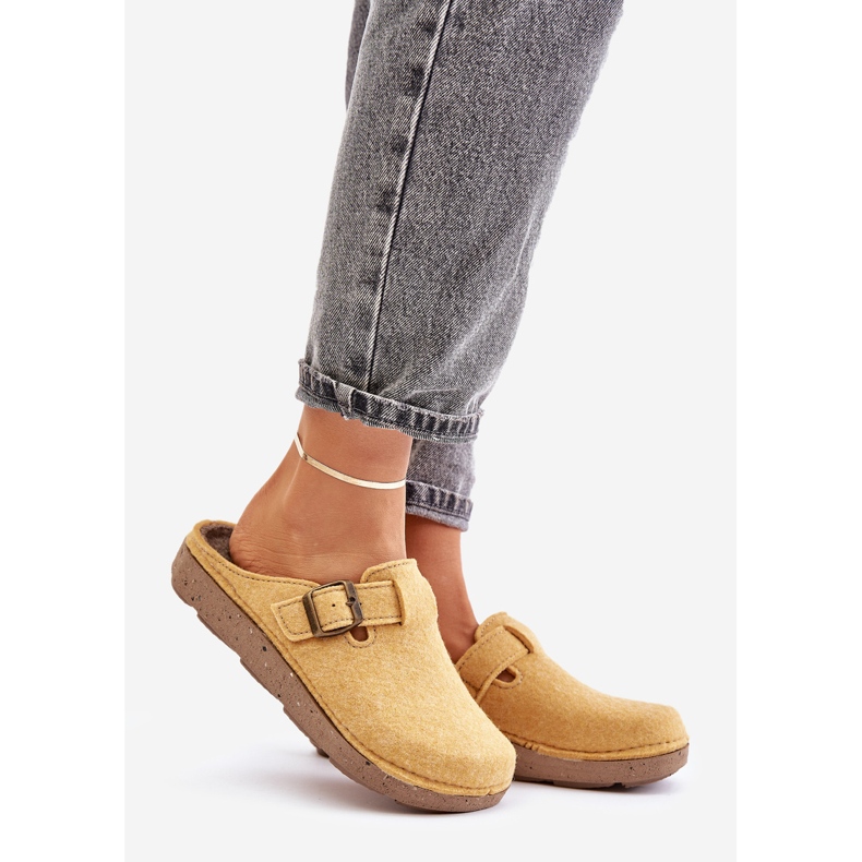 Comode Ciabatte da Donna Con Fibbia Inblu ED000019 Giallo 1