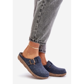 Comode Ciabatte da Donna Con Fibbia Inblu ED000019 Blu Navy 1