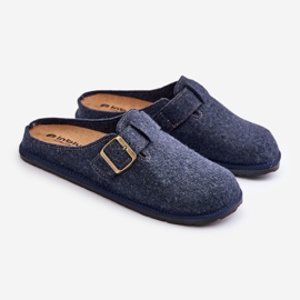 Comode Ciabatte Da Uomo Con Fibbia Inblu SI000019 Blu Navy 1