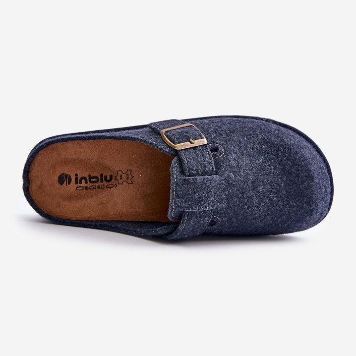 Comode Ciabatte Da Uomo Con Fibbia Inblu SI000019 Blu Navy 2