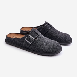 Comode Ciabatte da Uomo Con Fibbia Inblu SI000019 Grafite grigio 1