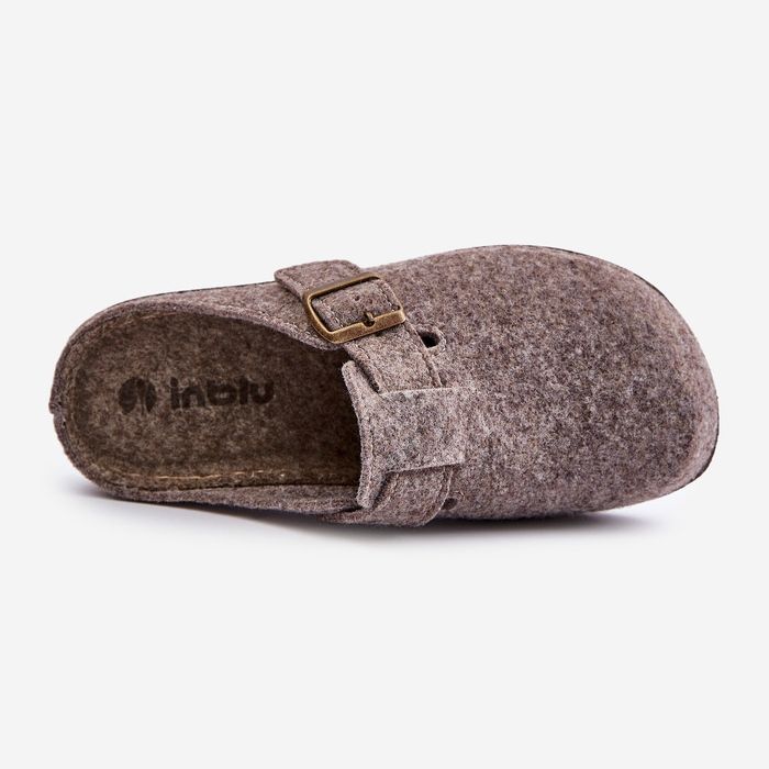Ciabatte Da Uomo Con Fibbia Infradito Preventive Inblu MT000012 Beige 2