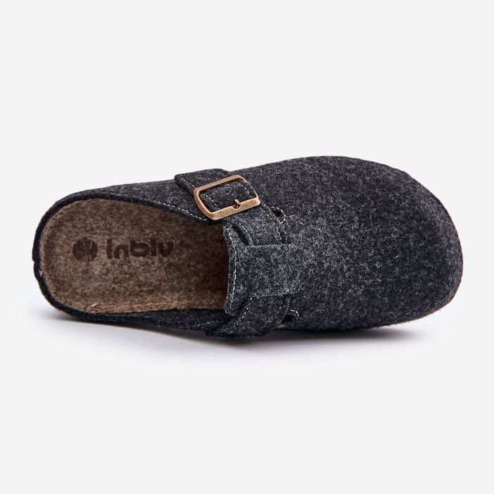 Ciabatte Da Uomo Con Fibbia Infradito Preventive Inblu MT000012 Grafite grigio 2