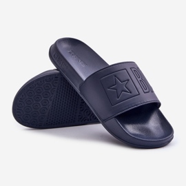 Infradito leggere da uomo con logo Big Star OO174031 Blu navy 2