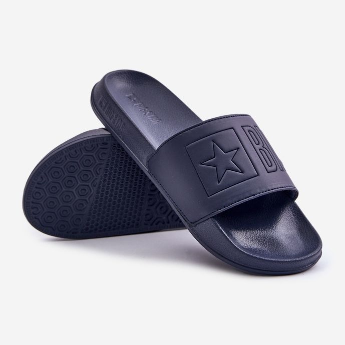 Infradito leggere da uomo con logo Big Star OO174031 Blu navy 2