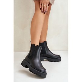 Stivali Chelsea da donna isolati in pelle Big Star OO274A386 Neri nero 2